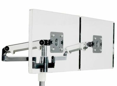 Humanscale Dual M/Flex Monitor Arm With the extension to do a triple monitor