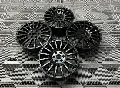 18" Multi Spoke Alloy wheels Ford Transit Custom Van Vw Transporter T7 74.5 6x120 Gloss Black