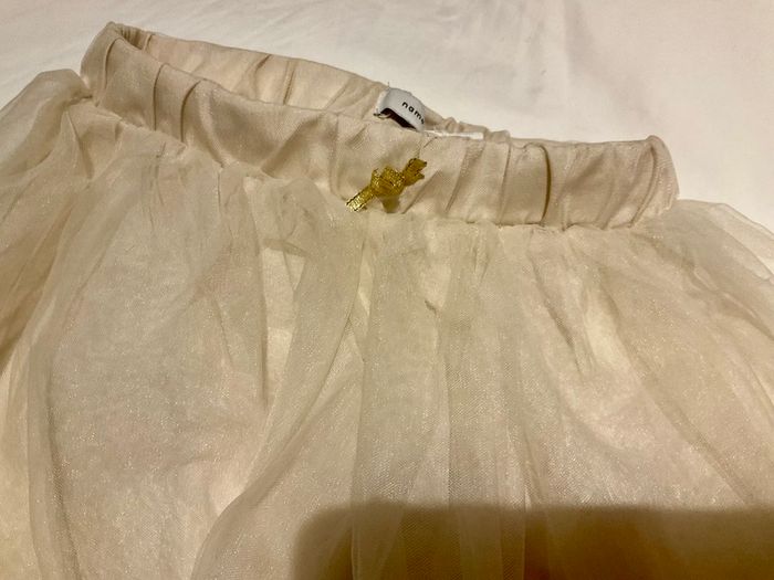 Stunning girls TuTu skirt from No Name cream with gold trim Age 6 7