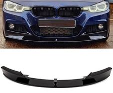 F30 gloss black front lip splitter