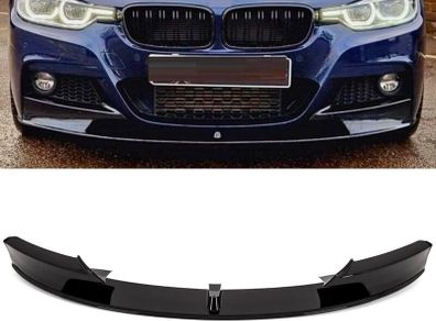 F30 gloss black front lip splitter
