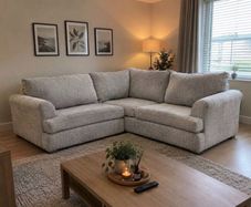 Grey corner L shaped sofa