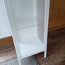 Glass-door cabinet, metal/white. Image 4