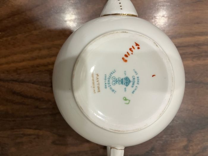 Vintage Crown Staffordshire "Maytime" Teapot