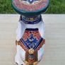 Vintage ceramic flower stand in the shape of an elephant Image 10