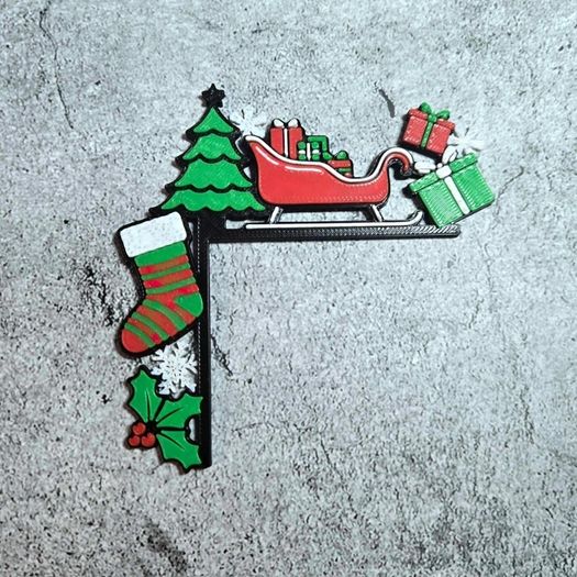Christmas Light Switch Decorations Festive 3D Printed Wall Decor