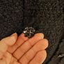 Zara Black Tweed Coat / Coat Dress with Jewel Buttons Image 2