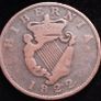 #406 - Hibernia - Ireland - 1822 - Half Penny Image 2