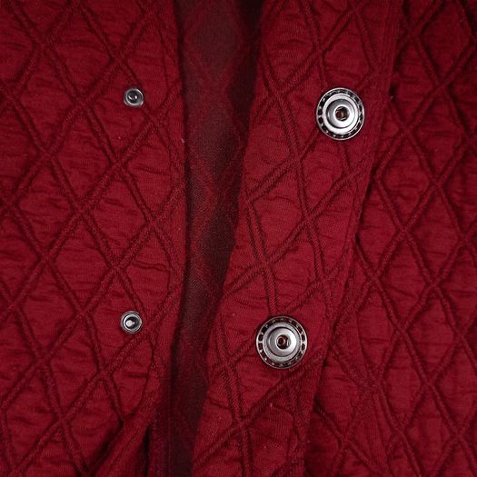 Frank Walder Dark Red Burgundy Diamond Quilted Button-Up Blazer Jacket 14UK/42EU