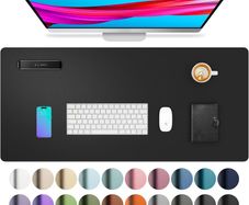 Leather Desk Pad Protector,Mouse Mat,Office Desk Mat,Non-Slip PU Leather Desk Blotter,Laptop Desk Pad,Waterproof Desk Writing Pad for Office and Home