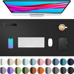 Leather Desk Pad Protector,Mouse Mat,Office Desk Mat,Non-Slip PU Leather Desk Blotter,Laptop Desk Pad,Waterproof Desk Writing Pad for Office and Home