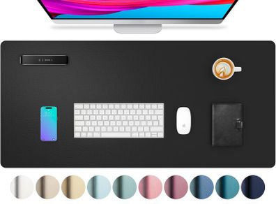 Leather Desk Pad Protector,Mouse Mat,Office Desk Mat,Non-Slip PU Leather Desk Blotter,Laptop Desk Pad,Waterproof Desk Writing Pad for Office and Home