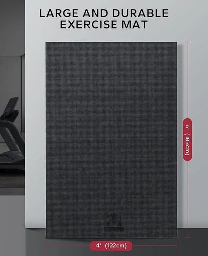 Non-Slip, Ultra Durable, Large Yoga Mat for Home Gym, Fitness, Yoga, Pilates, Stretching, Push ups, Gymnastics