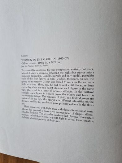 Monet. Great Artists Book 22. A Library Of Their Lives. Times & Paintings.