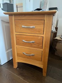 Oak bedside drawers