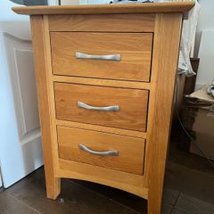 Oak bedside drawers