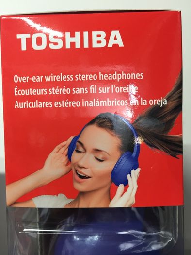 Blue Bluetooth Headphones Head Phones