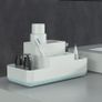 Bathroom Storage Organizer Caddy, Toothbrush Holder for Bathroom Made of Food-Grade PP and ABS Plastic BPA-Free , Versatile Storage,Detachable for Easy Cleaning Image 2