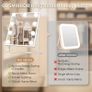 Makeup Mirror with Lights, Hollywood Vanity Mirror with 3 Colors Lighting Modes, Touch Control, 360 Ratation, Dimmable 9 LED Bulbs Lighted Makeup Mirror for Dressing Room & Bedroom White Image 3