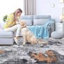 Washable Rugs Living Room 80x150cm Short Pile Area Rugs Non Shedding Carpet Rug for Bedroom Modern Abstract Bedroom Rug Machine Washable Rug Faux Wool Rug Black Grey Charcoal Rug Non Slip Rug Image 2