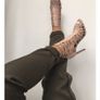 ZARA Open Toe Nude LEATHER high heels Image 2