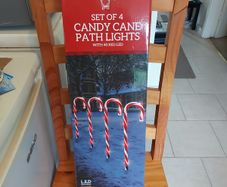 Set of 4 Candy Cane Path Lights