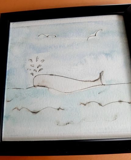 Small whale watercolour