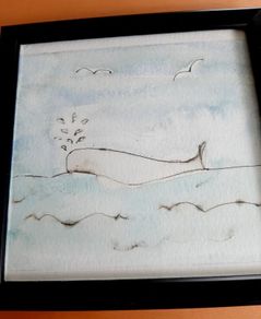 Small whale watercolour