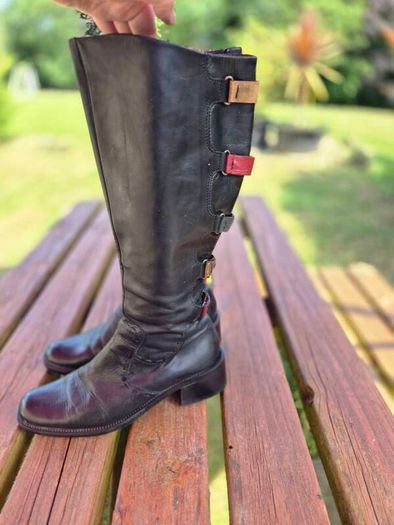 Roby and Pier Italian Leather Boots, Size UK4, EU37 - Wide Fit, AV