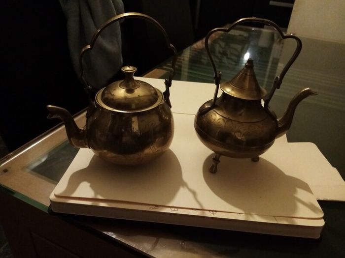 brass tea pots