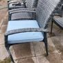 6 x Dark Grey Rattan Garden Dining Chairs Image 3
