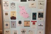 italian 1980s vintage wine poster