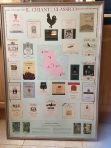 italian 1980s vintage wine poster