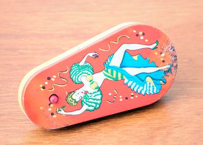 Vintage Can Can Tin Toy Noisemaker