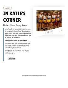 Katies Taylor limited edition boxing shorts