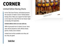 Katies Taylor limited edition boxing shorts