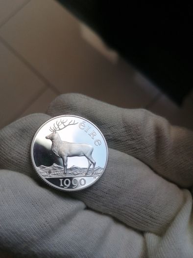 1990 Ireland Silver Proof 5 ECU Coin