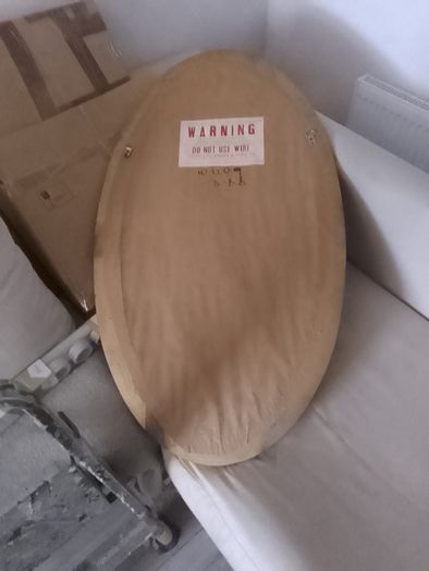 Large Oval Gilt Framed Mirror