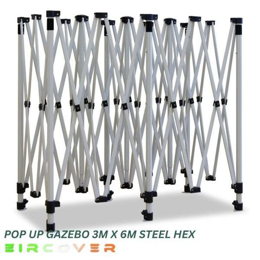 Gazebo Marquee Steel Hexagonal Frame 40mm 3m x 6m