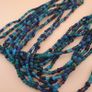 Vintage African Style Green Blue Tiny Glass Beads 10 Strands Lot Image 10