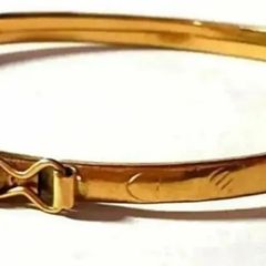 Vintage 9ct Gold Childs Patterned Bangle