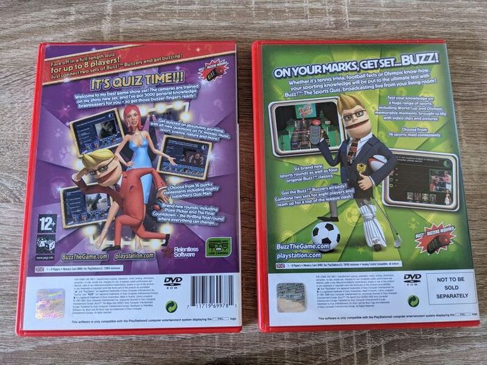 Buzz controllers and games for PS2