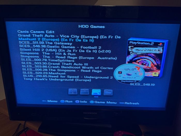 playstation 2 modded jailbroken hdd