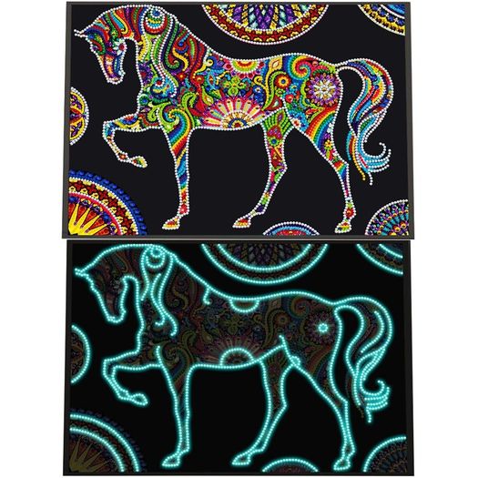 Luminous Diamond Painting Kit. Horse