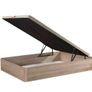 Oak Ottoman Storage Bed Stylish Space, single size Image 3