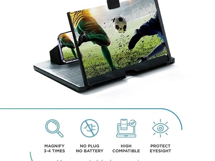 12 Inch Mobile Phone Screen Magnifier for Smartphone - Gadgets for Teenage Boys Phone Magnifier Gifts for Men or Dad Birthday