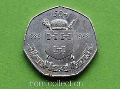 Ireland 1988 year Commemorative 50 Pence.