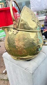 Antique Brass Coal Bucket