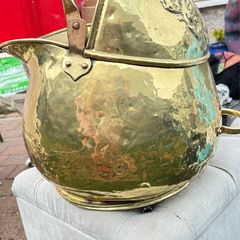 Antique Brass Coal Bucket