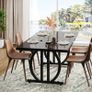 Industrial Dining Table for 4-6 People, 160 x 80 cm Metal Frame Image 5